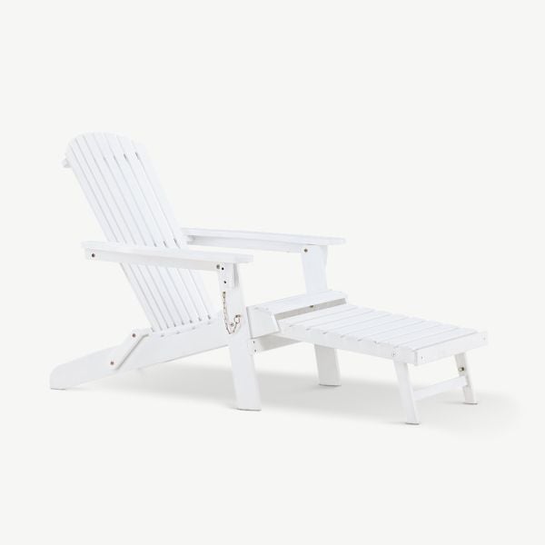 Chaise Longue d'Extérieur Capri, Acacia Blanc