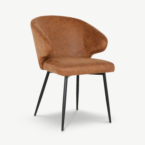 Murilo Dining Chair, Cognac PU Leather