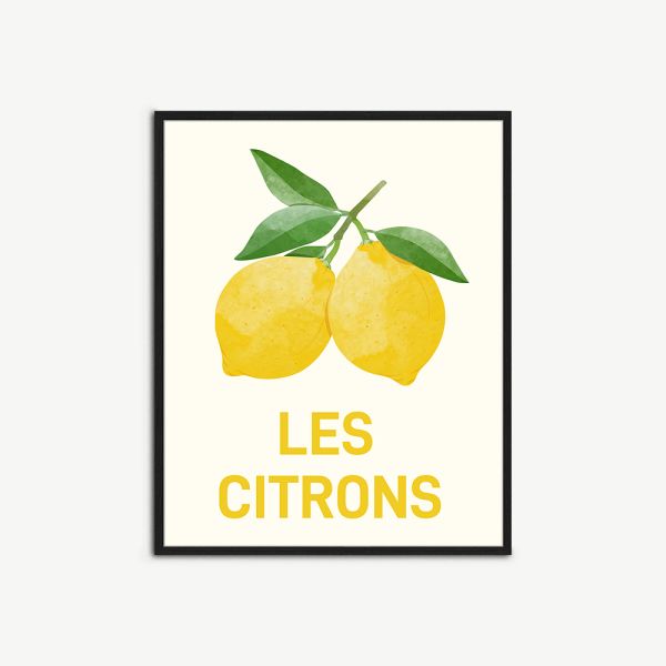 Affiche murale Les Citrons, encadrée