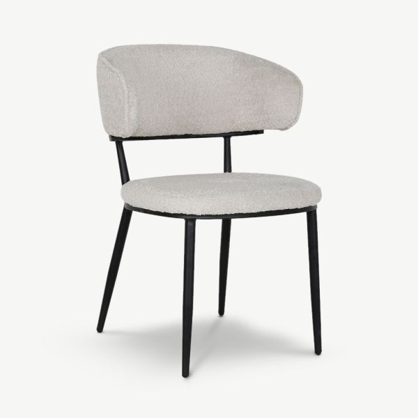 Lewis Boucle Dining Chair, Grey