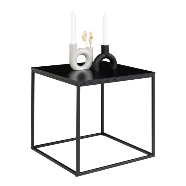 Mensa Sidetable, Black Steel & Black frame