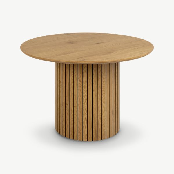 Table de salle à manger en bois Ozias, chêne naturel