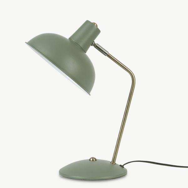 Hood Table Lamp, Green Iron