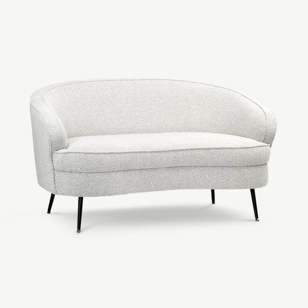 Vesta 2-Sitzer-Sofa aus Bouclé, Weiß