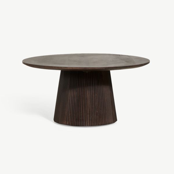 Saulo Round Coffee table, Dark Brown, 80 cm