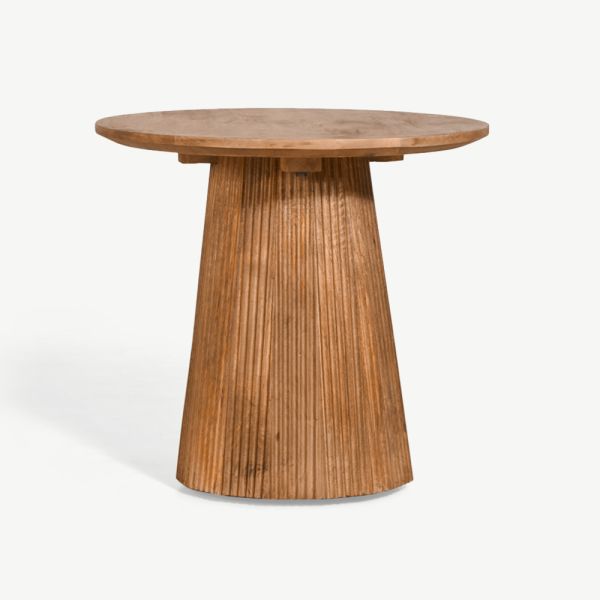 Table d'appoint ronde Saulo, marron clair, 50 cm