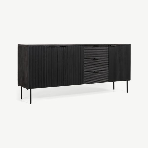 Rosario Sideboard, Black Mango Wood, 150 cm