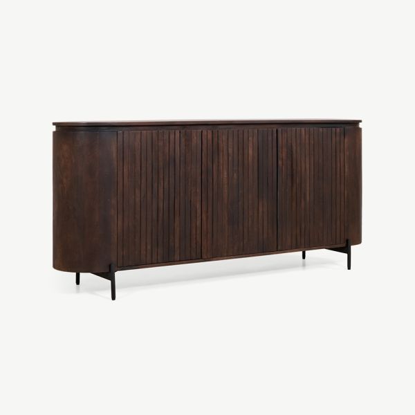 Buffet Saulo, marron foncé, 180 cm