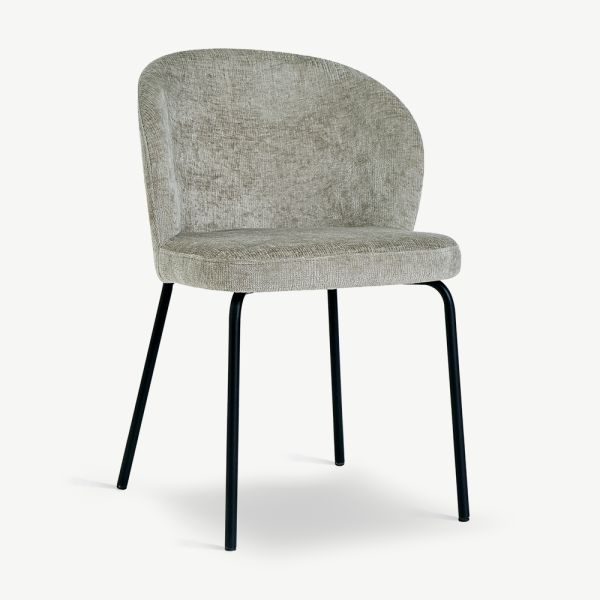 Luara Dining Chair, Grey Fabric