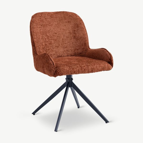 Eloa Swivel Dining Chair, Rust