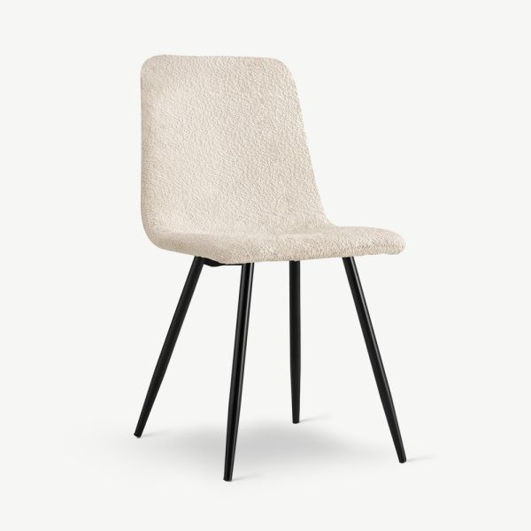 Bruna Bouclé Dining Chair, Taupe