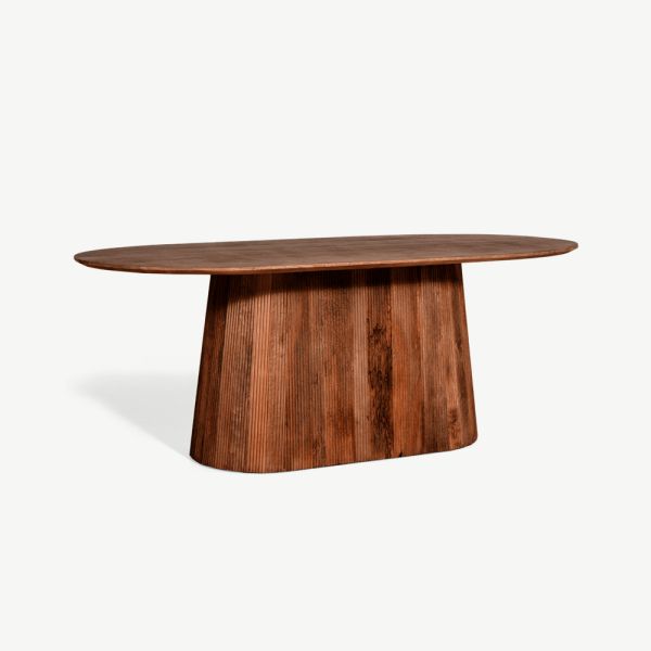 Saulo Oval Dining Table, Light Brown, 180 cm