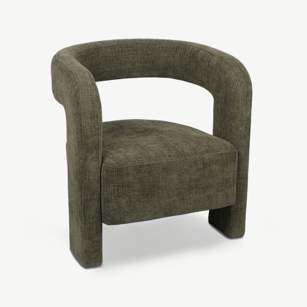 Fauteuil Cici Design, tissu vert