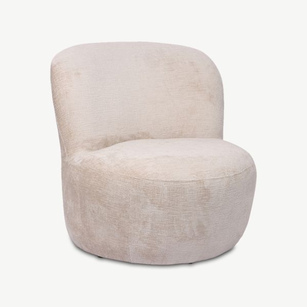 Fauteuil lounge Vulcan, tissu beige