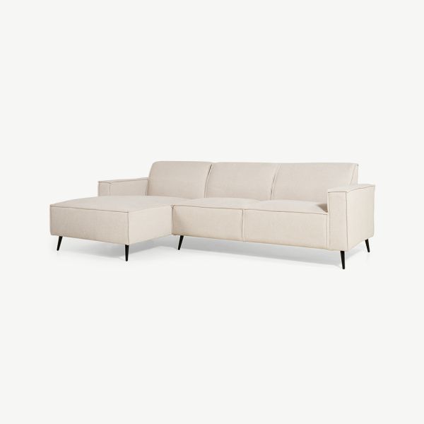 Caio Corner Sofa, Beige Linen (left)