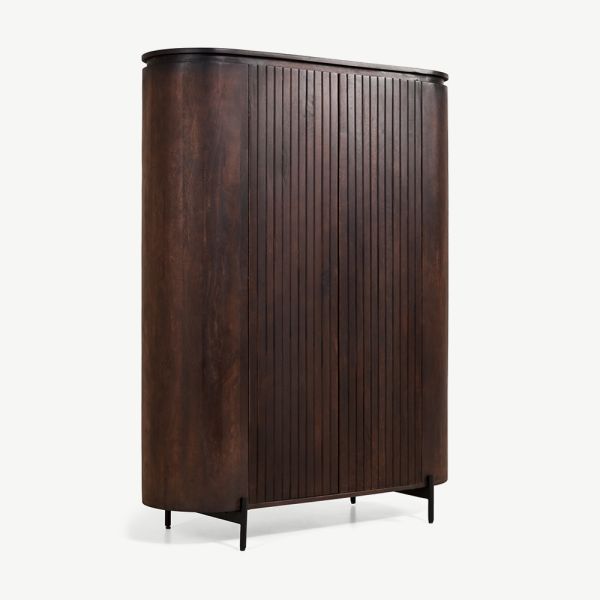 Saulo Wooden Cabinet, Dark Brown