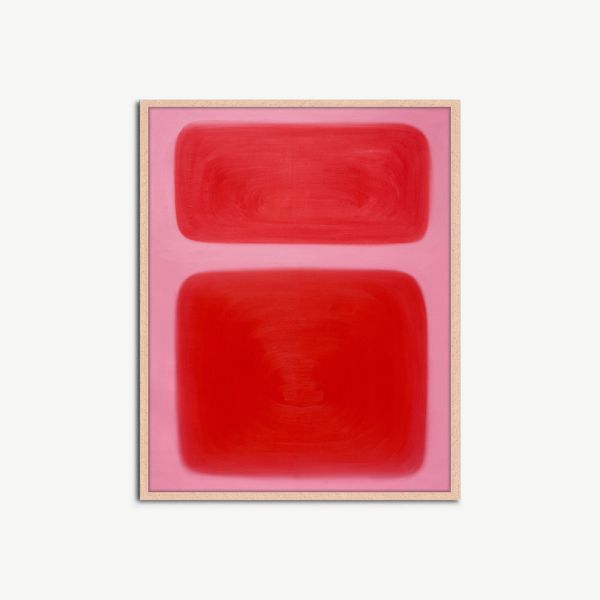 Abstract Red Wall Art, Framed