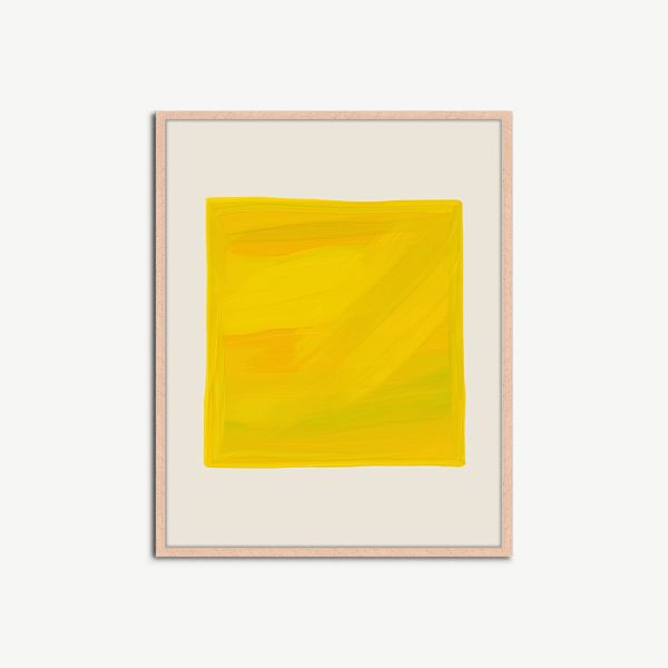 Wanddeko Das Gelbe Quadrat, Gerahmt