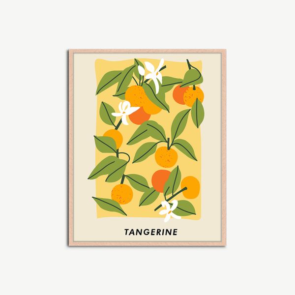 Tangerine Wall Art, Framed