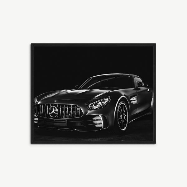 Wanddeko Mercedes AMG GT-R, Gerahmt