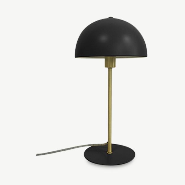 Classic Bonnet Table Lamp, Black Iron