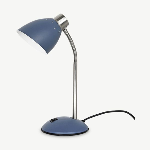 Dorm Table Lamp, Blue Iron