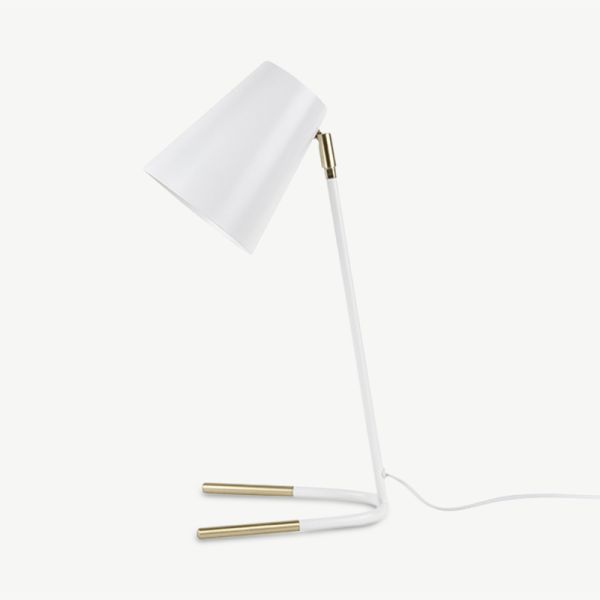 Noble Table Lamp, White Iron
