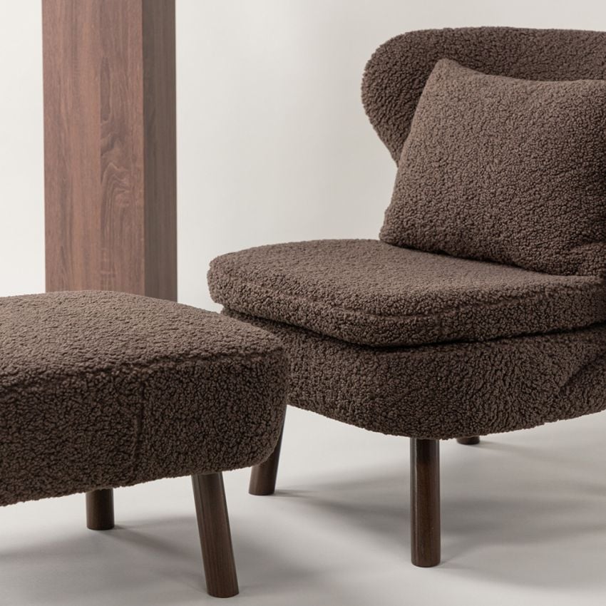 Roko Lounge-Sessel, Brauner Boucle