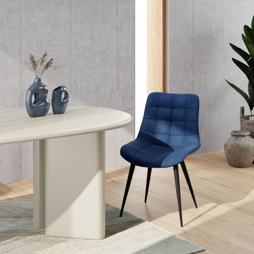 Lichtblauwe eetkamerstoelen kopen? Ruim assortiment