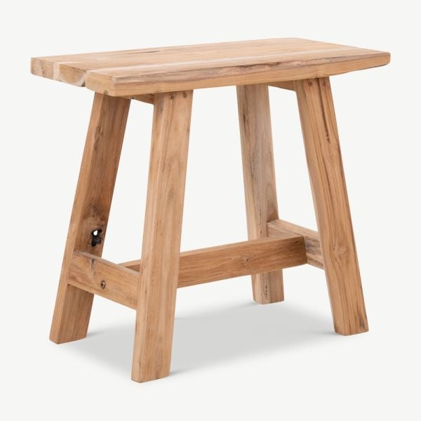 Tabouret en bois Madera, teck naturel