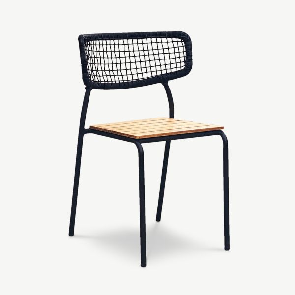 Chaises d'extérieur Ria en teck et métal, lot de 4