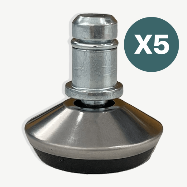 Bureaustoel vaste poten, set van 5 vooraanzicht