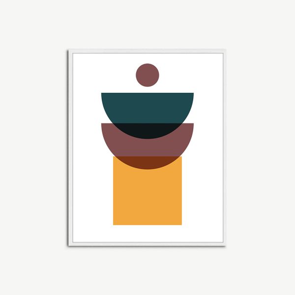 Affiche murale formes géométriques, encadrée