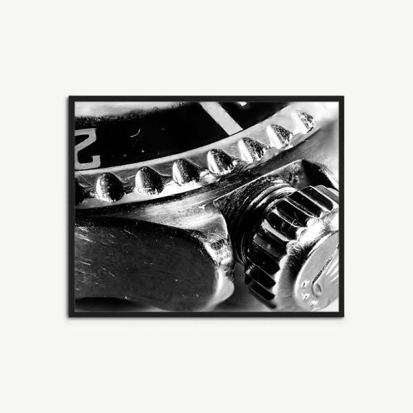 Affiche murale montre en gros plan, encadrée