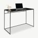 Vice Desk, Black frame & black top oblique view