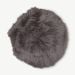 Lambskin cushion, Grey Lambskin cushion Ø35 cm front view