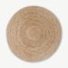 Mumbai Rug, Tapis rond en jute naturel vue de face
