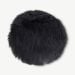 LASKI artificial Lambskin Round cushion, Grey, Ø35cm front view