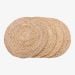 Mumbai Round Jute Placemat, Natural, Ø38cm, 4pcs front view