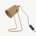 Lampe de table en verre fumé 23 cm avec socle en marbre E27