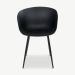 Ronda eetkamerstoel, zwart PP met stalen zwart onderstel achteraanzicht