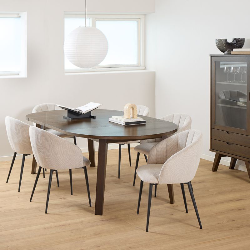 Tribesigns Table à Manger Ronde Pour 4 à 6 Personnes, 120 Cm, Table De Pour 4 A 6 Personnes 120 Cm Table De Cuisine Avec Pieds En Metal Solide Table A Manger Circulaire Pour Salle A Manger Cuisine