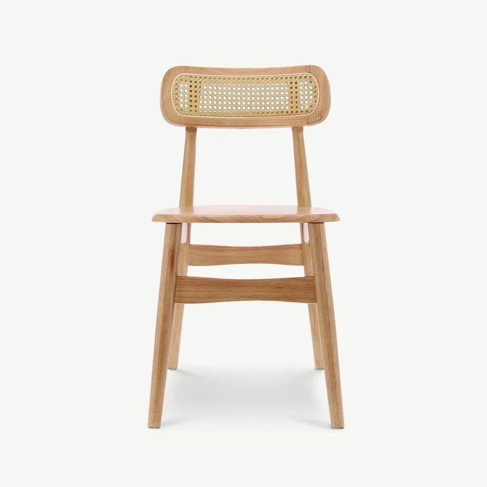 Jenson Houten Eetkamerstoel, Rotan & Natuurlijk