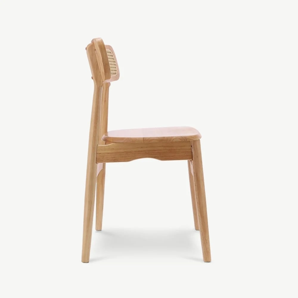 Jenson Houten Eetkamerstoel, Rotan & Natuurlijk