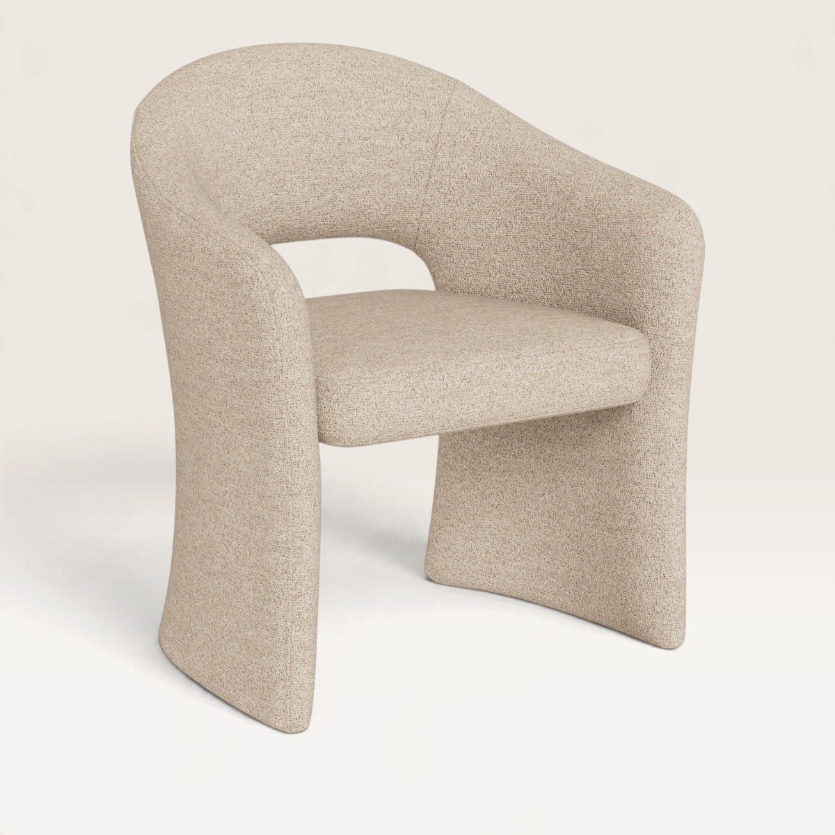 Liora Dining Chair with Armrests, Beige Fabric