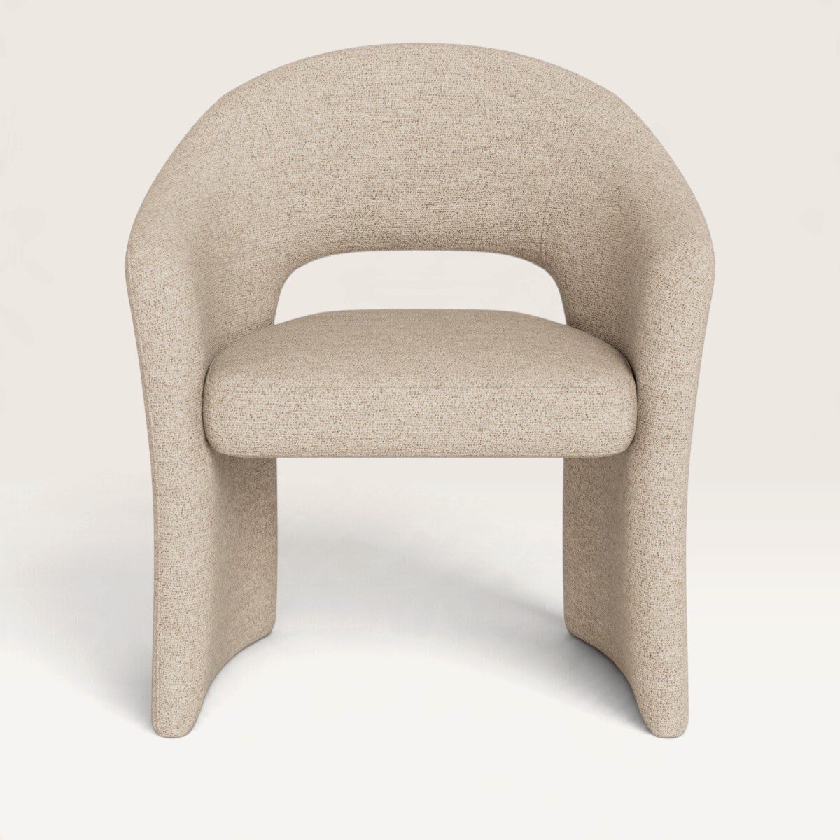 Liora Dining Chair with Armrests, Beige Fabric