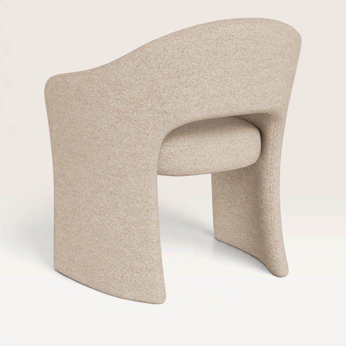 Liora Dining Chair with Armrests, Beige Fabric