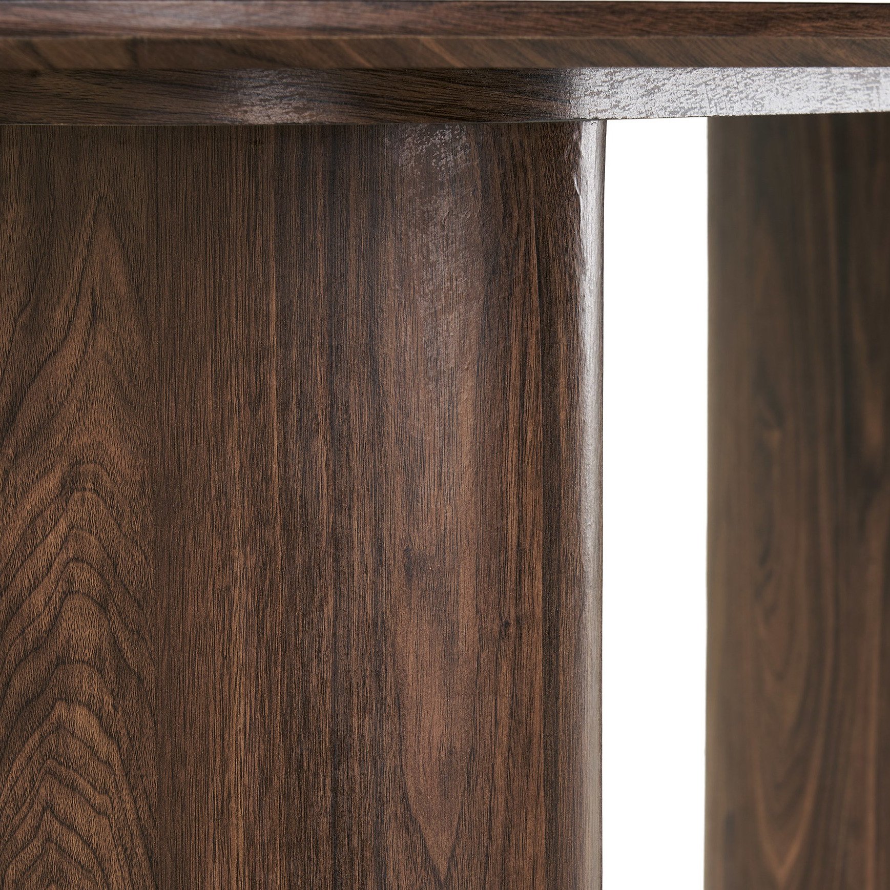 Ostuni Oval Dining Table, Travertine & Walnut, 210 cm