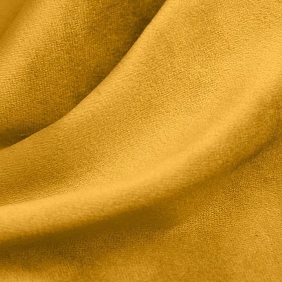Vinny chaise en velours à accoudoirs, jaune