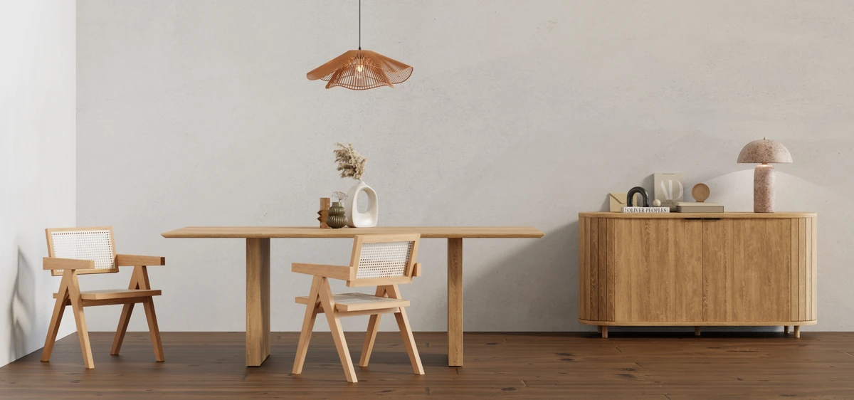 Zwei sich gegenüberstehende 2-Sitzer in einem größeren Wohnzimmer